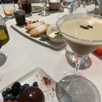 Corso - Deconstructed tiramisu (which we had 3 servings of ) and a chocolate hazelnut mousse. The espresso martini was super delicious too. - Italian Near Me - Niagara Falls, Ontario