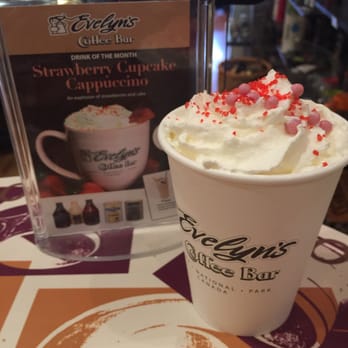 Evelyn's Coffee Bar - Strawberry cupcake cappuccino - Coffee & Tea Near Me - Banff, Alberta Evelyn's Coffee Bar - Strawberry cupcake cappuccino - Coffee & Tea Near Me - Banff, Alberta