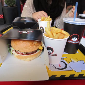 Mama Burger - €10 lunch menu. Cheese burger, fries, peach iced tea. - Burgers Near Me - Milan, Michigan