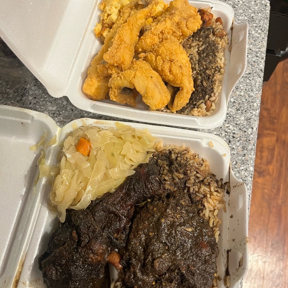 Gigi & Big R - Jerked Chicken Platter & Fried Whiting Fish Platter - Soul Food Near Me - Philadelphia, Pennsylvania Gigi & Big R - Jerked Chicken Platter & Fried Whiting Fish Platter - Soul Food Near Me - Philadelphia, Pennsylvania