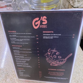 G’s Streetfood - Drink and dessert menu - Sandwiches Near Me - Napa, California G’s Streetfood - Drink and dessert menu - Sandwiches Near Me - Napa, California