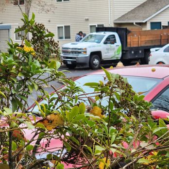 Signature Landscapes - a red car parked in front of a house - Landscaping Near Me Signature Landscapes - a red car parked in front of a house - Landscaping Near Me