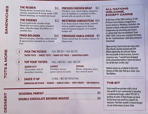 Menu photo 6 Nation Westwood Cincinnati, OH