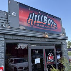 Hillboyz Wing and Burger Bar - Close up view of front entrance