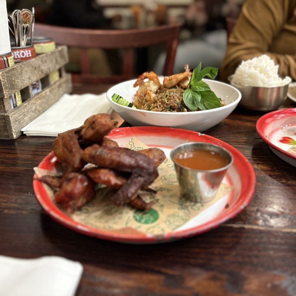 Ayara Thai - Muay Thai Wings, Spicy Basil Fried Rice - Thai Near Me - Los Angeles, California