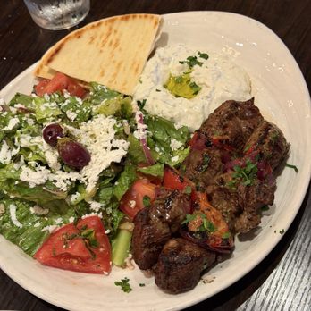 Olive Pit Grill -  Brea - 2 steak Kabob with Mediterranean Salad - Greek Near Me - Brea, California
