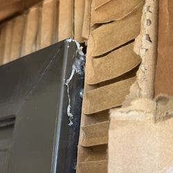 Lowe's Home Improvement - Exposed glue and chipping of the brand new windows