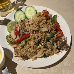 Phayathai Cuisine - Thai Basil Fried Rice with Beef