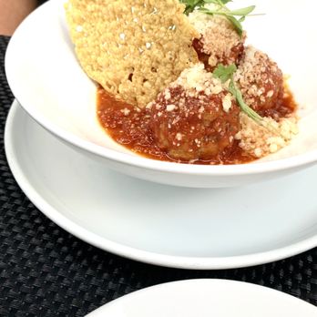 Tessa - Topped- W/ A Crisp: (Hubs Meatballs W/ Parmesan Crisp) - New American Near Me - New York, New York Tessa - Topped- W/ A Crisp: (Hubs Meatballs W/ Parmesan Crisp) - New American Near Me - New York, New York