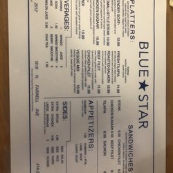 Blue Star Cafe - Menu June 2022
