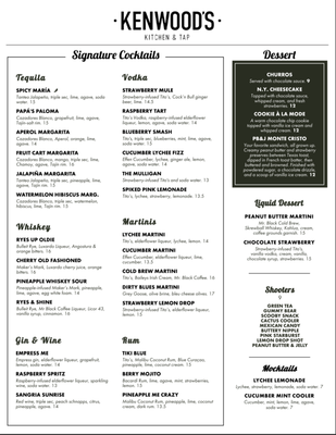 Menu photo 1 Kenwood's Kitchen & Tap Costa Mesa, CA Menu photo 1 Kenwood's Kitchen & Tap Costa Mesa, CA