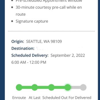 NSD - Their own tracking confirming the window I was given. 6am to noon. - Couriers & Delivery Services Near Me