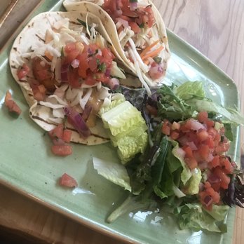 Fish Taco - Ancho shrimp taco with salad ( they give you the option of rice and beans) - Mexican Near Me - Bethesda, Maryland Fish Taco - Ancho shrimp taco with salad ( they give you the option of rice and beans) - Mexican Near Me - Bethesda, Maryland
