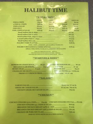 Menu photo 4 Halibut Time Fish And Chip Whitby, ON