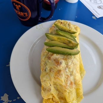 Oscar's Breakfast, Burgers & Brews - Cajun chicken omelette. - Breakfast & Brunch Near Me - Barboursville, West Virginia Oscar's Breakfast, Burgers & Brews - Cajun chicken omelette. - Breakfast & Brunch Near Me - Barboursville, West Virginia