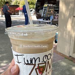 Iced white mocha with oat milk and an extra shot of Iced white mocha with oat milk and an extra shot of