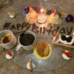 Their birthday platter they prepared for our table!  Thank you Mario