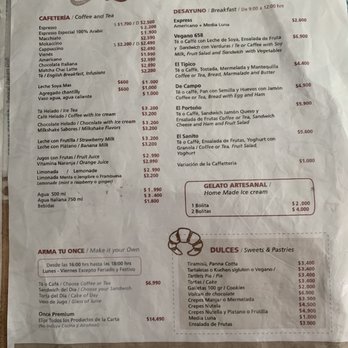 La Caffetteria - Menu - Cafeteria Near Me - Valparaíso, VS La Caffetteria - Menu - Cafeteria Near Me - Valparaíso, VS