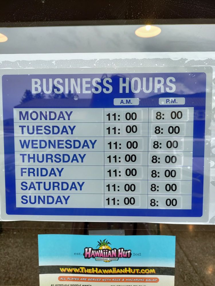 Food from Hawaiian Hut