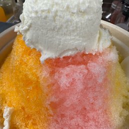 Tropical Paradise with ice cream. Tropical Paradise with ice cream.