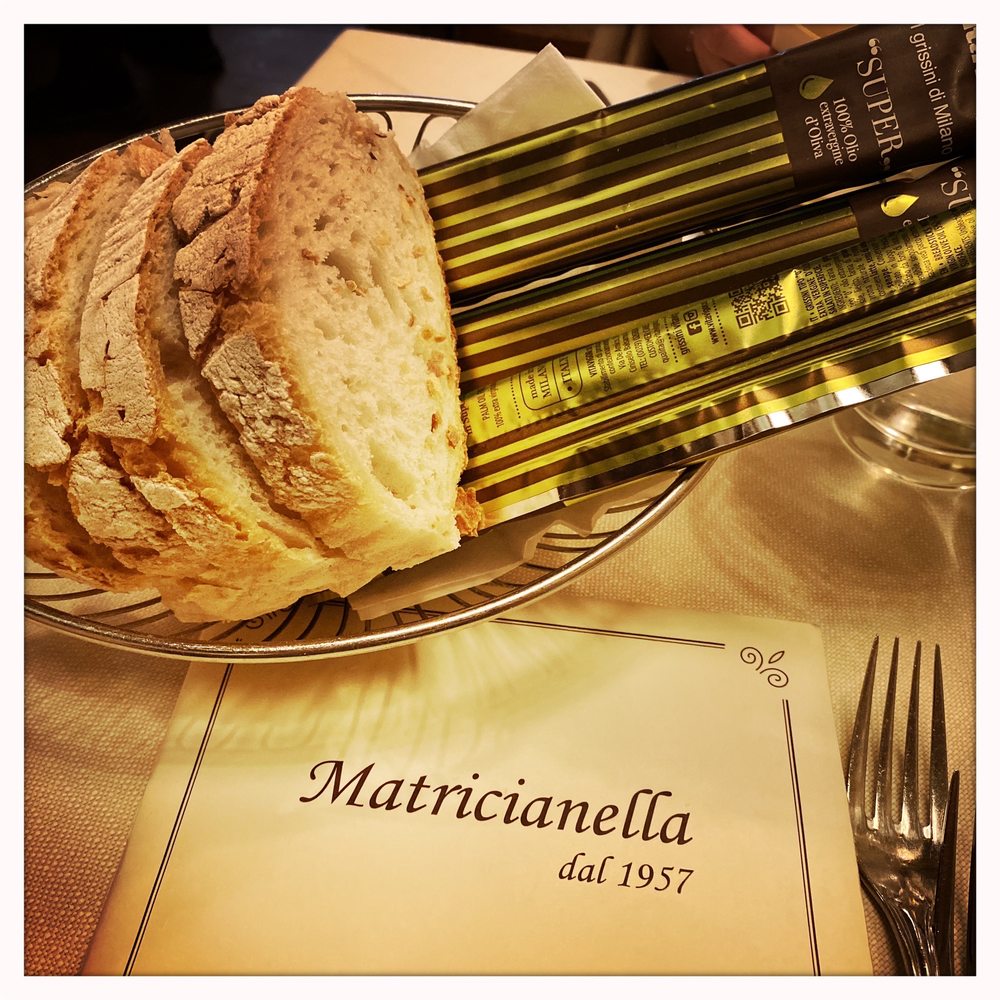 Matricianella - This bread they serve on the table is not free. - Italian Near Me - Rome, RM Matricianella - This bread they serve on the table is not free. - Italian Near Me - Rome, RM