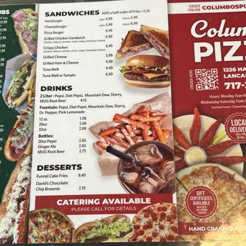 Columbo's Pizza - Menu - Pizza Near Me - Lancaster, Pennsylvania