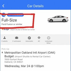 Budget Car Rental - She told us they don't carry Ford fusions at all, but Priceline shows they do.