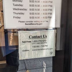 Social Security - Hours and contact info