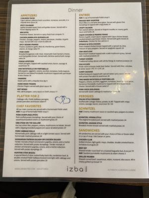 Menu photo 1 Izba Bistro Port Coquitlam, BC Menu photo 1 Izba Bistro Port Coquitlam, BC