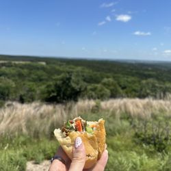 Having a Bahn mi on top of a mountain at turner falls!