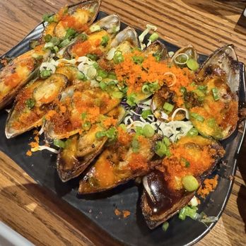 Sake 2 Me Sushi - Baked Green Mussels - Sushi Bars Near Me - Cerritos, California Sake 2 Me Sushi - Baked Green Mussels - Sushi Bars Near Me - Cerritos, California