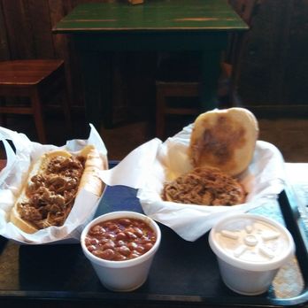 Queen's Bar-B-Que - Pulled pork meals and baked beans - Barbeque Near Me - Galveston, Texas Queen's Bar-B-Que - Pulled pork meals and baked beans - Barbeque Near Me - Galveston, Texas