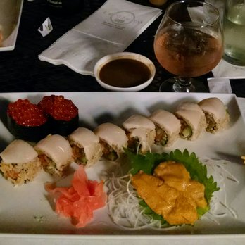 Orient Express - Cyclone roll sub white tuna with brown rice, ikura, uni - Chinese Near Me - Atlanta, Georgia