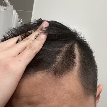 Nick's Barber Shop - Showing where my natural part is vs. where Nick put my part. - Barbers Near Me - New York, New York Nick's Barber Shop - Showing where my natural part is vs. where Nick put my part. - Barbers Near Me - New York, New York