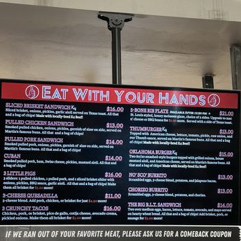 The Thumb - Menu - Barbeque Near Me - Scottsdale, Arizona The Thumb - Menu - Barbeque Near Me - Scottsdale, Arizona