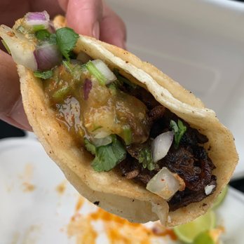 Xochi - Grilled steak taco with onions taco (Encebollados). - Food Trucks Near Me - Issaquah, Washington Xochi - Grilled steak taco with onions taco (Encebollados). - Food Trucks Near Me - Issaquah, Washington