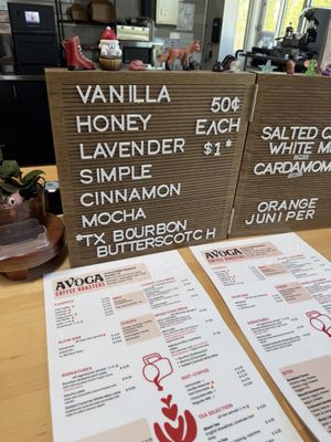 Menu photo 1 Avoca Coffee Roasters Denton, TX