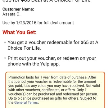 A Choice For Life - No restrictions on voucher . - Nutritionists Near Me - Chicago, Illinois