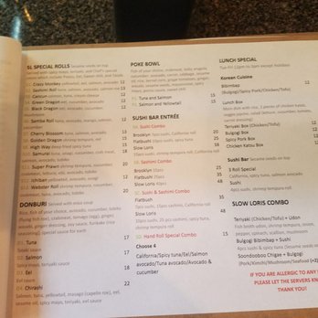 Slow Loris - Menu - Korean Near Me - Brooklyn, New York Slow Loris - Menu - Korean Near Me - Brooklyn, New York