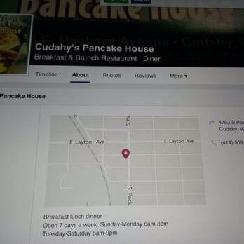 Cudahy's Pancake House - The face book page says open at 6am ?. - Breakfast & Brunch Near Me - Cudahy, Wisconsin