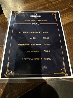 Menu photo 1 The Hendrxx Greensboro, NC
