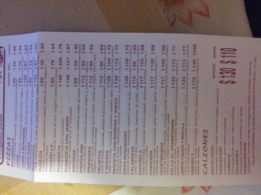 Menu photo 1 Uriburu Pizza Shop Buenos Aires, C Menu photo 1 Uriburu Pizza Shop Buenos Aires, C