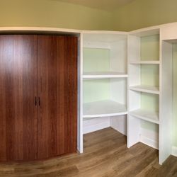 Reedy Repair - Storage shelving built into our bonus room done by Reedy Repair.