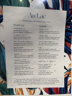 Menu photo 7 Au Lac Los Angeles, CA