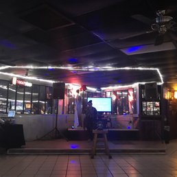 Large stage and dance floor