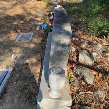 Parkhill Cemetery - Monument leaning back towards creek, see rip rap rock as a fix for erosions control!! - Funeral Services & Cemeteries Near Me - Columbus, Georgia Parkhill Cemetery - Monument leaning back towards creek, see rip rap rock as a fix for erosions control!! - Funeral Services & Cemeteries Near Me - Columbus, Georgia