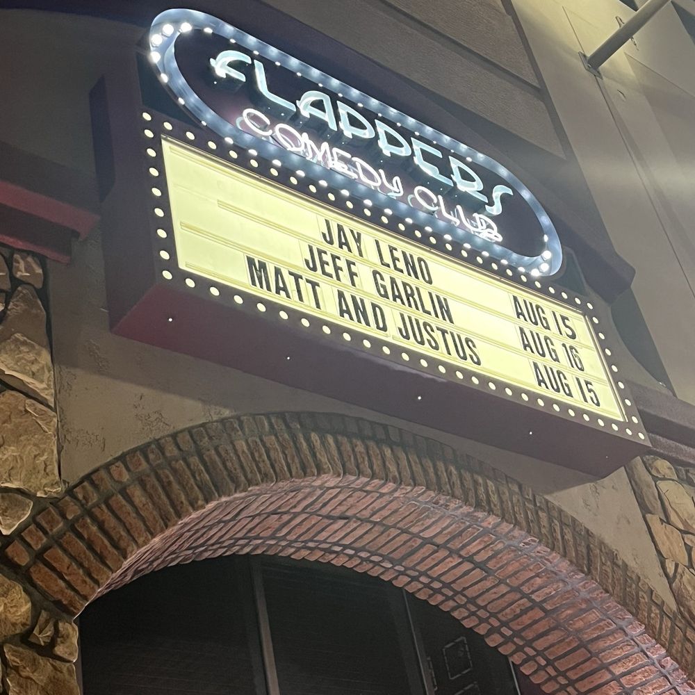 Flappers Comedy Club & Restaurant - Jay Leno was performing the night we were in town visiting - Comedy Clubs Near Me - Burbank, California Flappers Comedy Club & Restaurant - Jay Leno was performing the night we were in town visiting - Comedy Clubs Near Me - Burbank, California