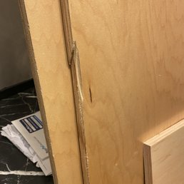 Wood cut to size.