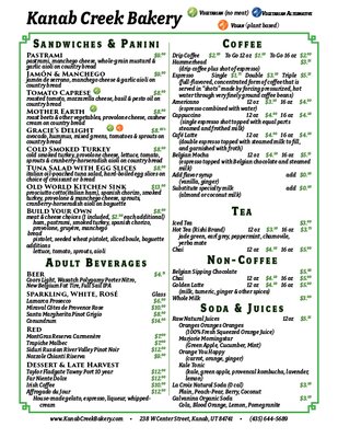 Menu photo 7 Kanab Bakery Kanab, UT