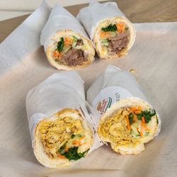 88 Banh Mi & Bowl - Chicken banh mi and steak banh mi in the back, very good!